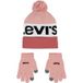 Levi's Ensemble Bonnet et Gants Unisexe Lan Rapture Rose Taille : OS