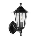 EGLO Laterna 4 Wandlamp voor buiten, 1-lichts wandlamp van gegoten aluminium en glas, kleur: zwart, fitting: E27, beschermingsklasse IP44