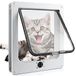 Kattendeur met 4-weg magneetsluiting, huisdierdeur voor katten en kleine honden, kattendeur met tunnel (wit, L 27,5 x 24 x 6 cm)