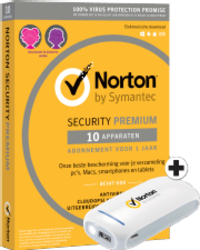 micromedia Norton Premium 25 GB 10 apparaten + Powerbank