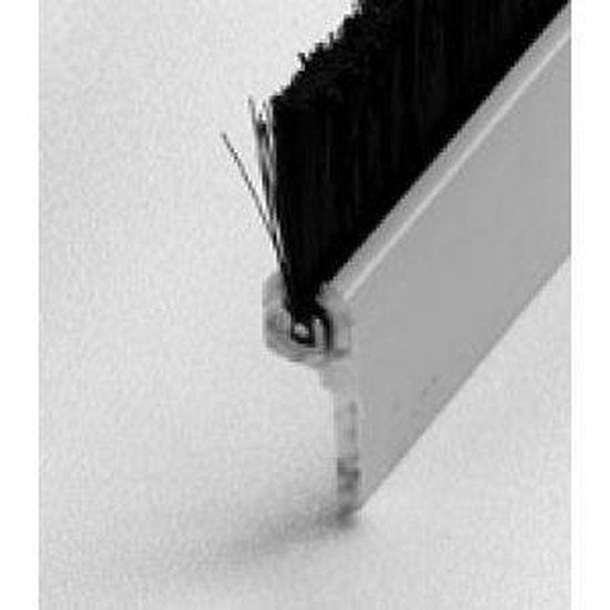 Deltafix Tochtstrip 110cm. lang. Dorpelstrip met borstel schroefbaar aluminium 1.10m x 30 mm x 17 mm.