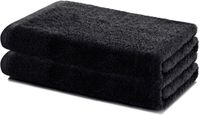 Lavea® Set van 2 Douchelaken 60x120 cm – Zwart