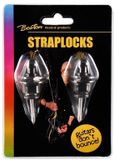 Boston Straplock systeem - BSL-20-BC - Met schroeven - Zwart chroom