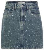 Eight2Nine DENIM SKIRT WITH STUDS AT FRONT Dames Minirok - blauw - S