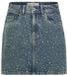 Eight2Nine DENIM SKIRT WITH STUDS AT FRONT Dames Minirok - blauw - S