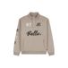 Ballin boxy sweater met backprint en tekst - taupe