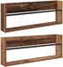 vidaXL - Tijdschriftenrek - 2 - st - Oudhout - 80 - x - 12 - x - 30 - cm - Bewerkt - hout
