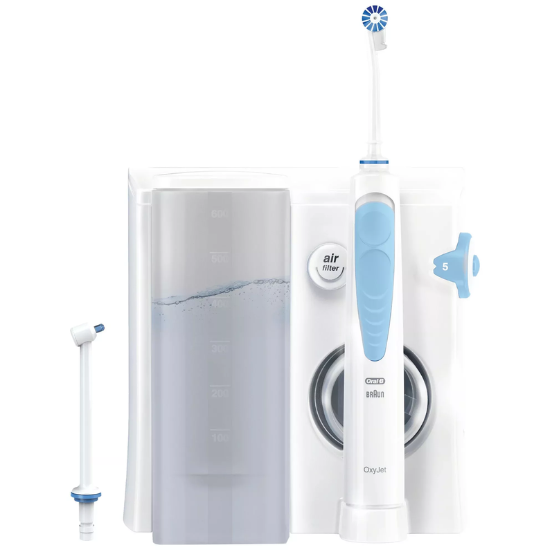 Oral-B Oxyjet Health Center Advanced Monddouche - Elektrische Tandenborstel met Monddouche - Wit/Blauw