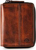 Greenburry Destressed Portemonnee RFID-bescherming Leer 10.5 cm - Unisex, Dames - Staand formaat - rusty orange