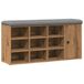 vidaXL Schoenenbank 102x32x50 cm bewerkt hout artisanaal eikenkleur