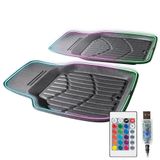 WALSER LED rubbermat Glow, deurmat met LED band, rubber deurmat met LED licht, auto deurmatten met verschillende lichtfuncties 14508