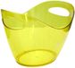 HOME DECO FACTORY Wijnfles koeler/wijnkoeler Bucket - transparant geel - kunststof - 34 x 25 x 26 cm - IJsemmer- flessen koeler