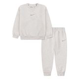 Nike Kids Essential Fleece Crew Set Lange Mouwen Katoen Unisex Grijs 6-7 Years