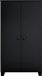 WOOOD Ties Wardrobe - Pine - Black - 202x111x55cm