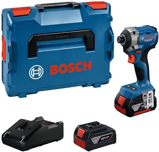 Bosch Blauw Bosch Professional GDR 18V-215 06019N2002 Accu-draaislagmoeraanzetter 215 Nm 18 V Aantal meegeleverde accus: 2 4.0 Ah