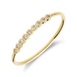 Lucardi Dames 14 karaat geelgouden ring met zirkonia
