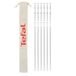 Tefal rvs grill spiezen, 6-delige set, extra lang formaat, katoenen opbergdoos, vaatwasmachinebestendig, vlees, garnalen, fruit, groenten, K185S734