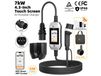 feyree Chargeur de voiture électrique portable avec écran tactile de 4,3 pouces, Type 2, 7 kW, 32 A, réglable avec adaptateur, contrôle Wi-Fi via application intelligente pour voiture électrique
