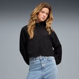 PUMA HER relaxed geweven jack met volledige rits pour Dames, Zwart, Maat XL