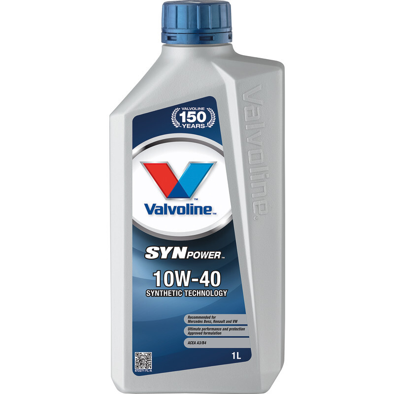 VALVOLINE Synpower SAE motorolie 10W40; 1L