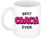 Bellatio Decorations Cadeau koffie/thee mok voor coach/trainer - roze - trotse coach - keramiek