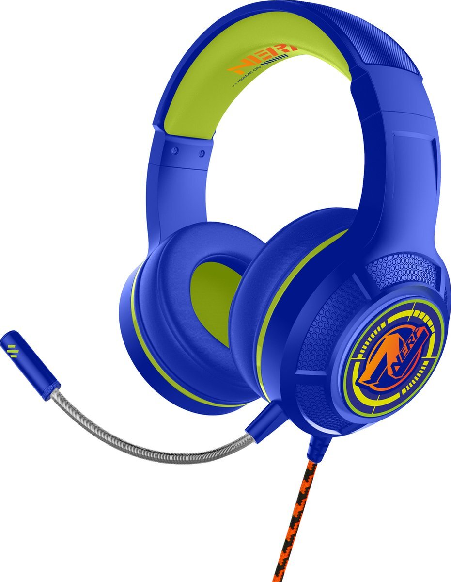 OTL Technologies Nerf Pro G4 - koptelefoon - afneembare microfoon - lange kabel - extra comfortabel blauw