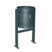 OFITURIA® Afvalemmer voor buiten, metaal, 42 liter, geperforeerd oxide, bodemverankering, inklapbaar
