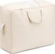 Grand sac de rangement en toile souple avec fermeture éclair - Organiseur de couette grand format avec fenêtre et 4 poignées - Couverture queen size - 25 x 19 x 9