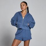 MyProtein MP Women's Lichtgewicht Loopback Hoodie met Rits - Leiblauw - XXL