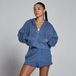 MyProtein MP Women's Lichtgewicht Loopback Hoodie met Rits - Leiblauw - XXL
