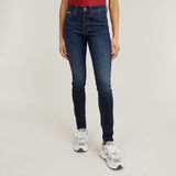 G-Star 3301 Skinny Wmn Dames Jeans 24/30 Katoen Elastomulti-ester Elastaan dk aged Herfst/Winter 2024