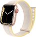 Strap-it Nylon Loop band - Geschikt voor Apple Watch - Series 1/2/3/4/5/6/7/8/9/SE - Sterrenlicht/Starlight mix - Nylon bandje met klittenband - Stof iWatch bandje voor kleine maat: 38 mm 40 mm 41 mm