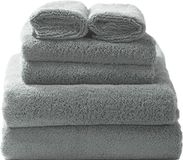 Glart 49M4G absorberende microvezel handdoeken in premium kwaliteit. Set van 6, kleur grijs