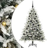 vidaXL Kunstmatige Voorverlichte Kerstboom met Ballenset Groen 180 cm