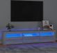 Maison Exclusive - Meuble TV avec éclairage LED, gris sonoma, 180x35x40 cm