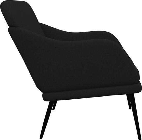 vidaXL Bankje 110x76x80 cm stof zwart