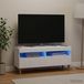 Maison Exclusive - meuble TV LED, blanc, en panneaux de fibres de bois