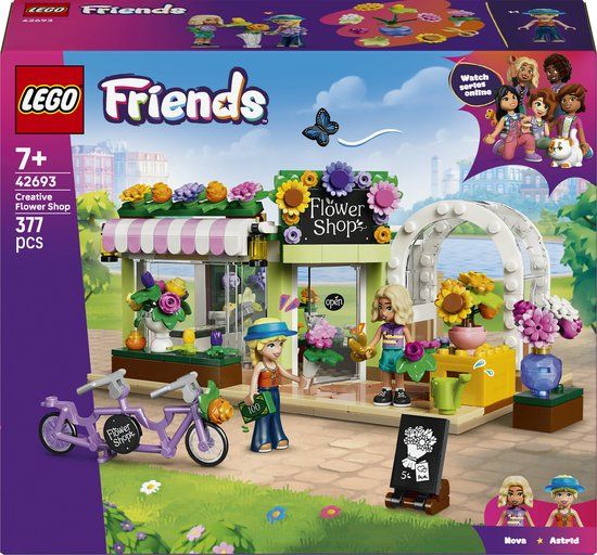 LEGO Friends Creatieve Bloemenwinkel Bouwpakket voor Kinderen met Bloemen en Speelgoedwinkel 42693