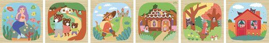 Vilac 2407 Houten puzzelblokken Sprookjes