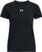 Under Armour UA Rival Core SS-BLK Dames Sportshirt - Zwart - Wit