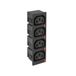 ACT C13 IEC Lock Net Entree (4x uitgang) - zwart