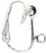 Creativ company CC Clip-on oorbellen 16,5 mm Zilver 6 stuks