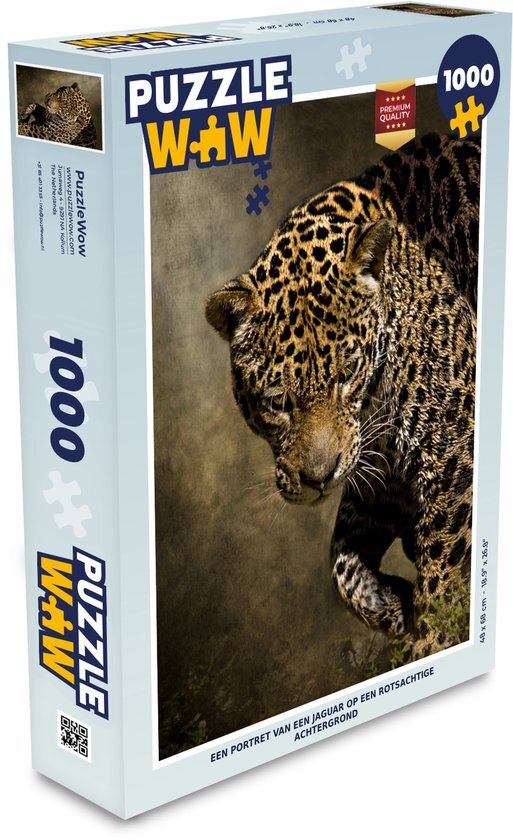 MuchoWow Puzzel Jaguar - Portret - Zon - Legpuzzel - Puzzel 1000 stukjes volwassenen