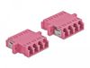 DeLOCK 86542 Glasvezelconnector LC Vrouwelijk/Vrouwelijk OM3 Multimode Violet 2 stuks