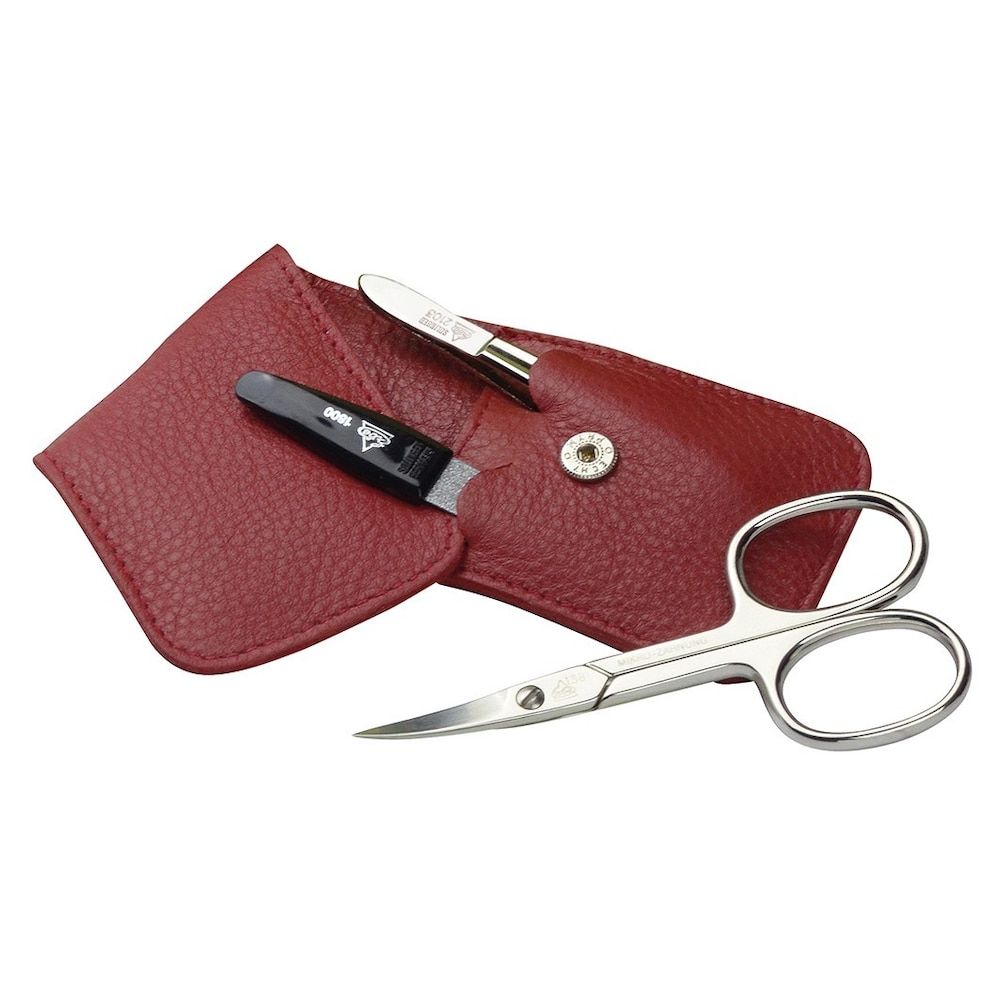 ERBE Manicure Pocket Case "Siena" - Red - 3 pcs
