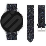 Strap-it Samsung Bracelet cuir pailleté Samsung Galaxy Watch FE (noir)