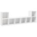 Syfax TV-meubels, 4 stuks, wit, 72x35x36,5 cm, van houtvezel