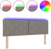 vidaXL LED Hoofdbord Taupe Stof