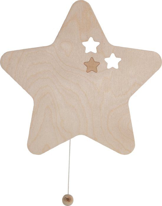 Baby's Only Houten wandlamp babykamer & kinderkamer - Ster - Wonder - Bruin