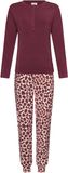 Pastunette Premium Satin Wild Pyjama Modal Bordeaux/Creme Maat 44